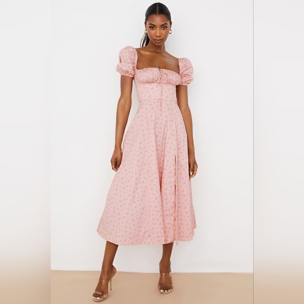 House of CB Pink Floral Midi Dress - Picture 5 of 16